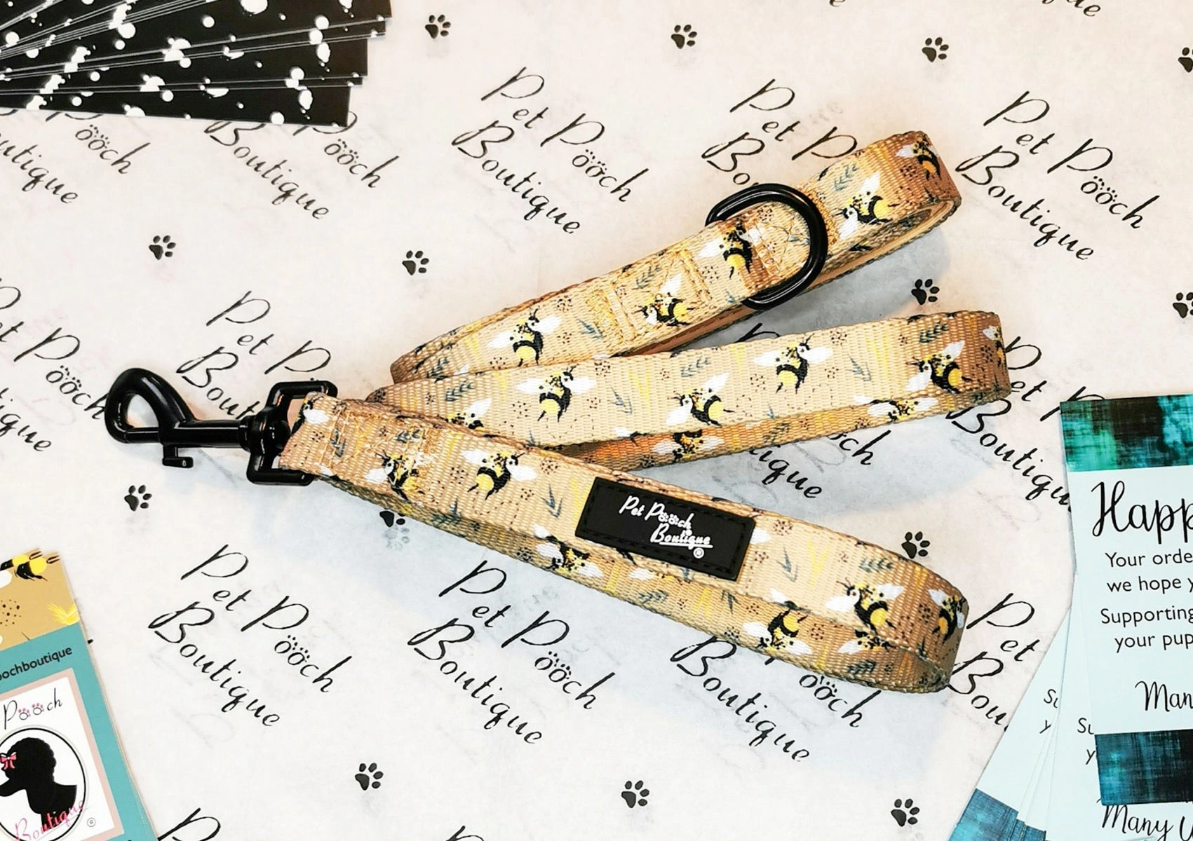 Honey Bumble Bee Dog Collar