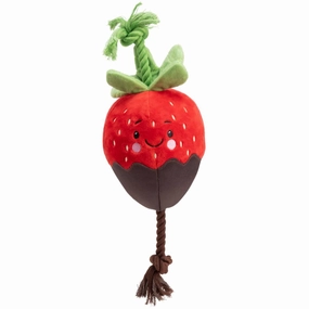 House of Paws Chocolate Dipped Strawberry Dog Toy