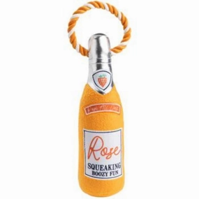 House of Paws Rose Bottle Of Wine Rope Dog Toy