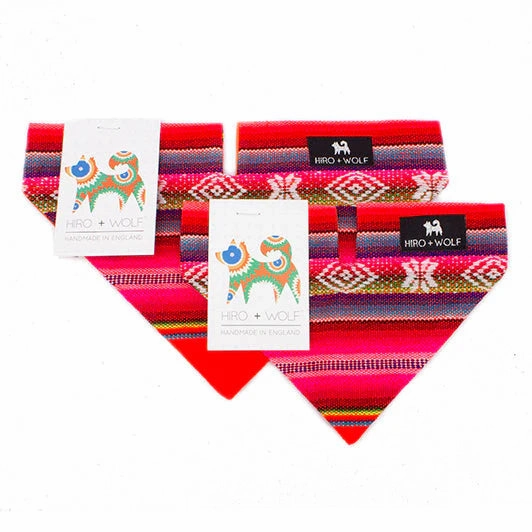 Inca Orange Dog Bandana by Hiro and Wolf