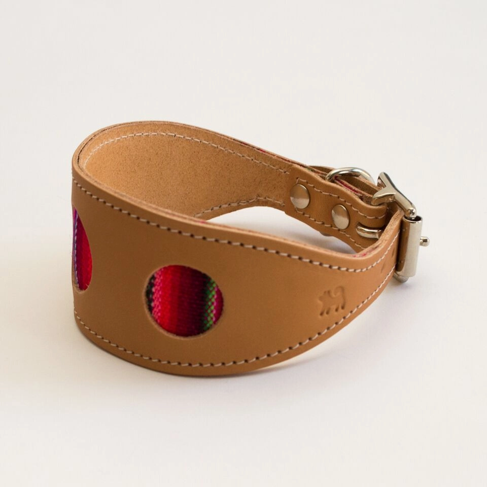 Inca Pink Hound Collar by Hiro and Wolf