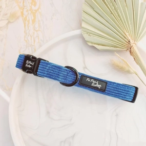 Jaguar Blue Cord Dog Collar