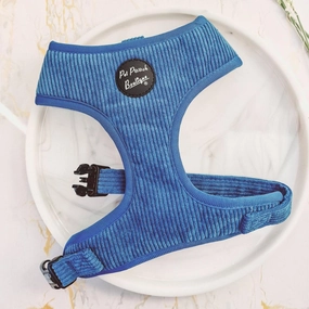 Jaguar Blue Cord Dog Harness