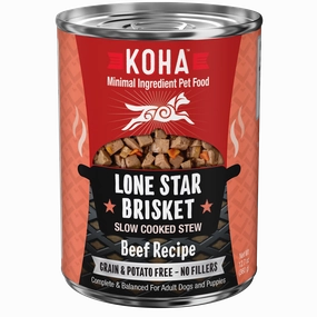 Koha Lone Star Brisket Slow Cooked Stew Wet Dog Food 12.7oz