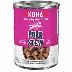Koha Pork Stew Wet Dog Food 12.7oz