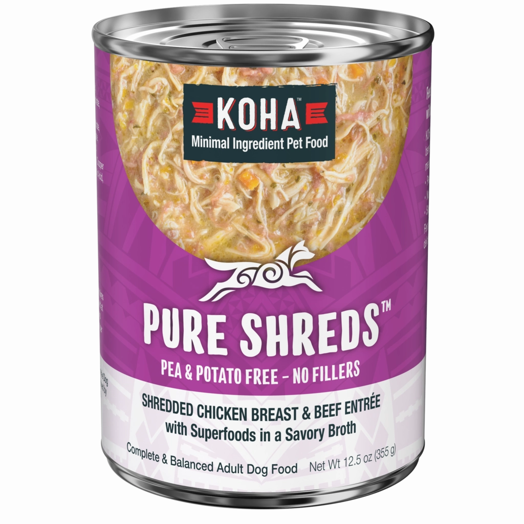 Koha Pure Shreds Chicken Breast & Beef Entree for Dogs 12.5oz