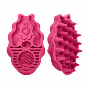 Kong Zoom Groom Raspberry Large 4.75"
