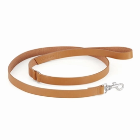 Lussa Natural Italian Camel Leather Dog Lead by Labbvenn