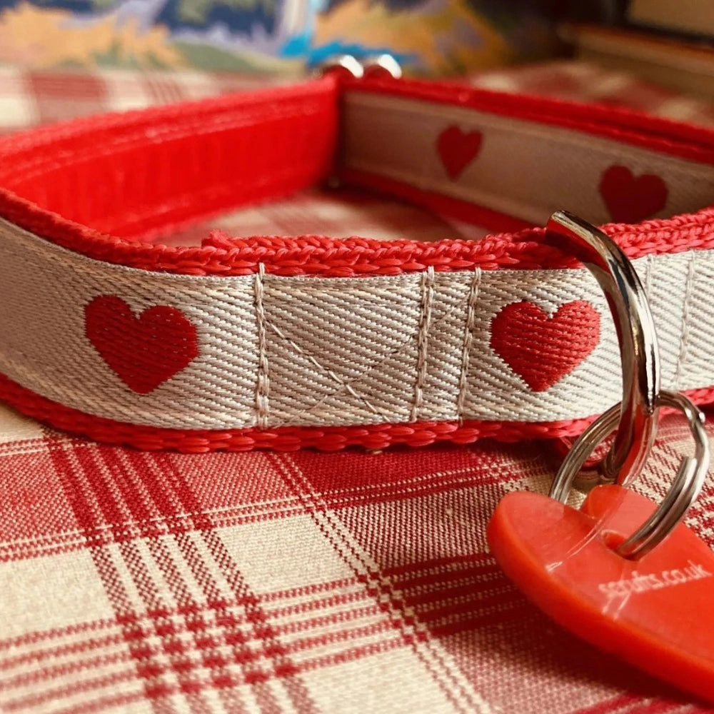 Luv Me Do Heart Dog Collar