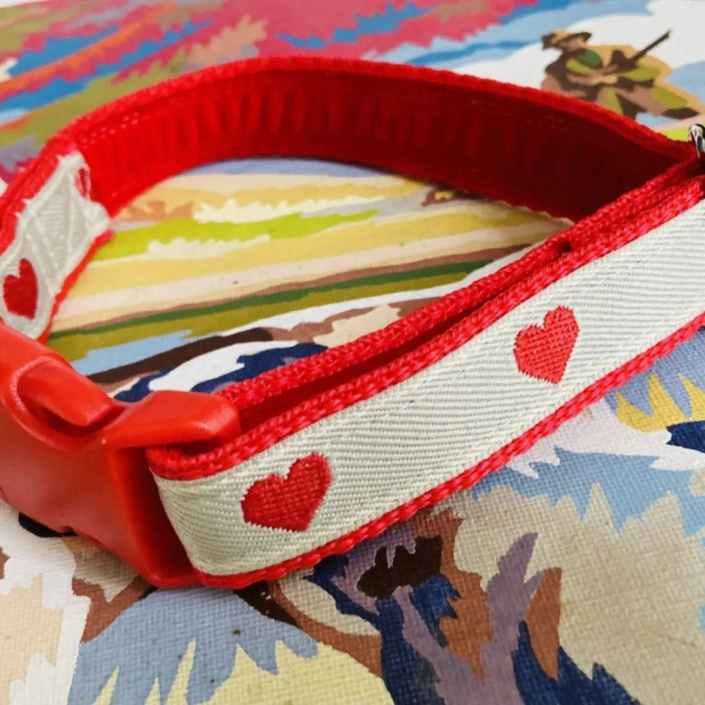 Luv Me Do Heart Dog Collar