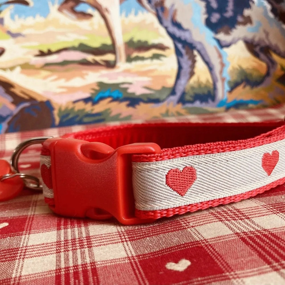 Luv Me Do Heart Dog Collar