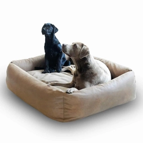 Luxury Boox Buffalo Leather Box Dog Bed
