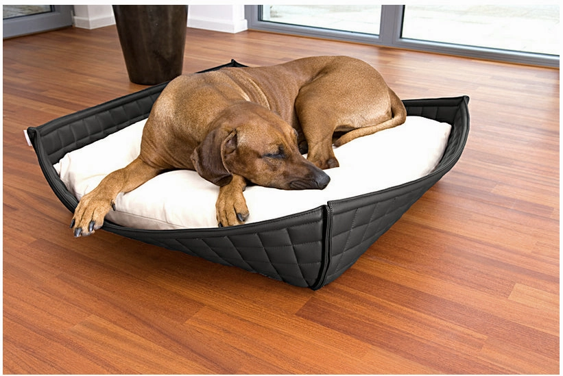 Luxury Faux Leather Orthopaedic Bowl Dog Bed