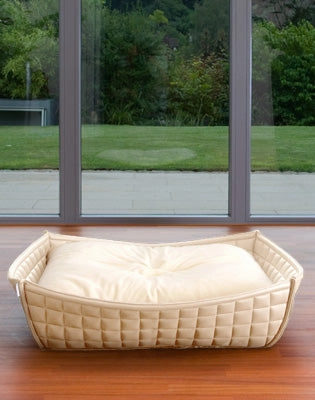 Luxury Faux Leather Orthopaedic Bowl Dog Bed