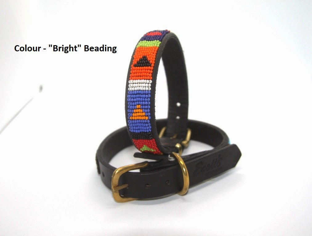 Luxury Leather Beaded Dog Collars