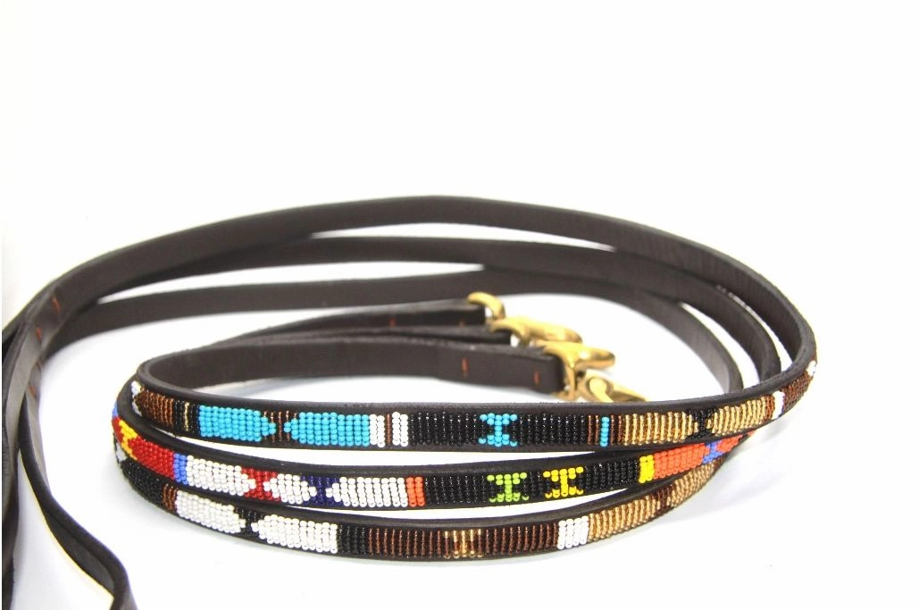 Luxury Leather Beaded Dog Collars