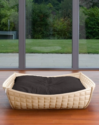 Luxury Leather Orthopaedic Bowl Dog Bed