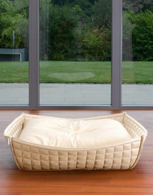Luxury Leather Orthopaedic Bowl Dog Bed