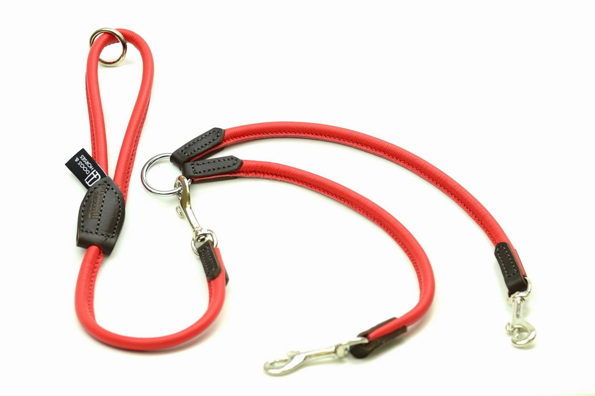 Luxury Leather Split Dog Lead Couplers by Dogs & Horses