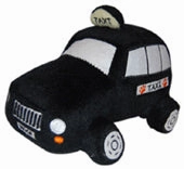 Luxury London Taxi Black Cab Plush Dog Toy