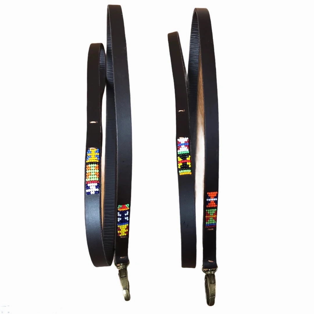 Luxury Partially Beaded Masai Dog Leads