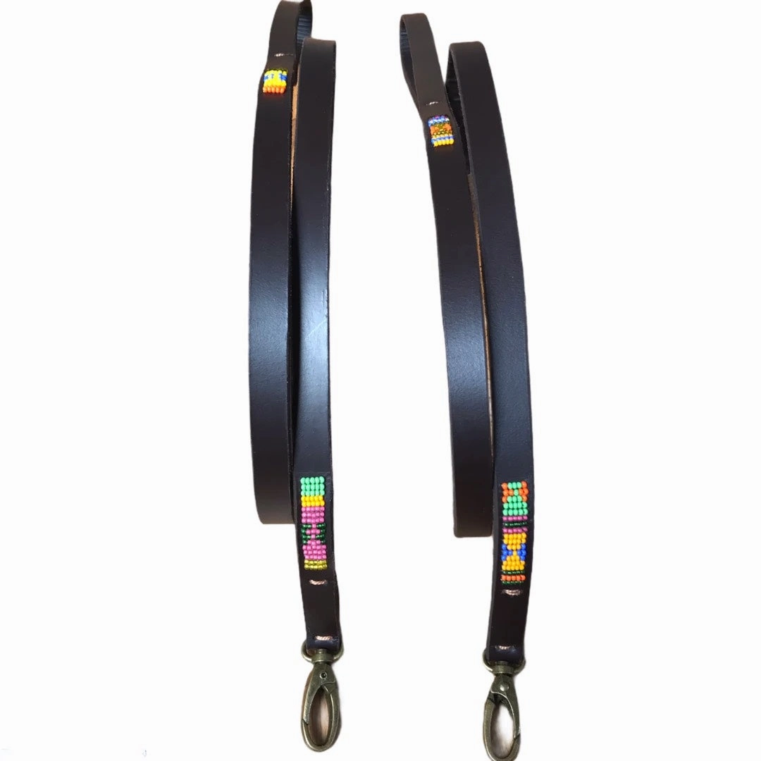 Luxury Partially Beaded Masai Dog Leads