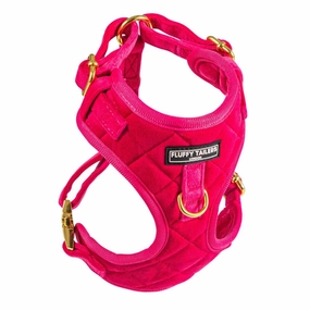 Luxury Pink Velvet Dog Harness