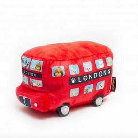 Luxury Red London Bus 3D Plush Dog Toy