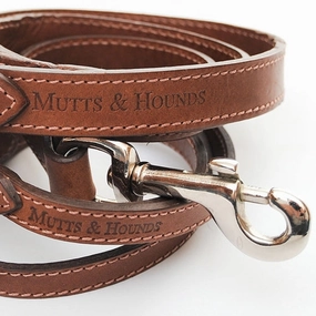 Luxury Tan Leather Wide Dog Lead