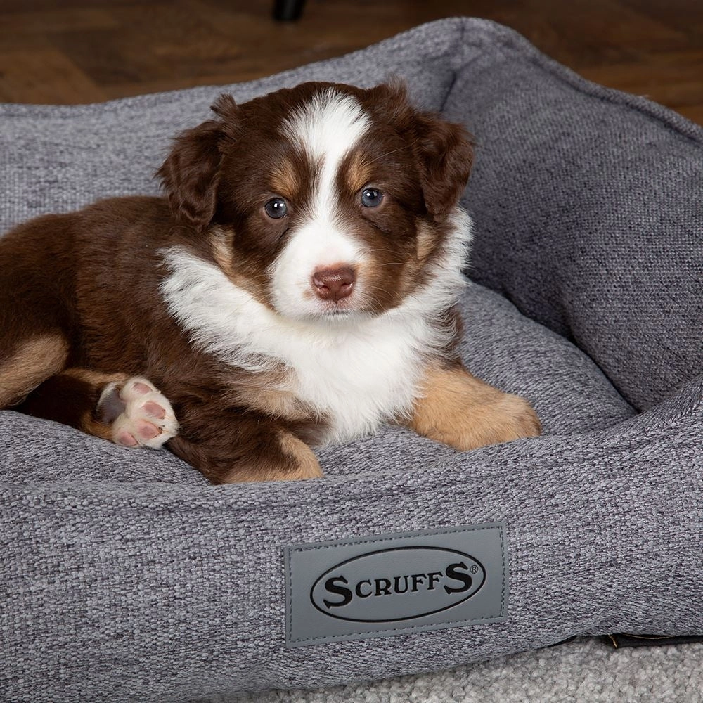Manhattan Box Dog Bed - Dark Grey