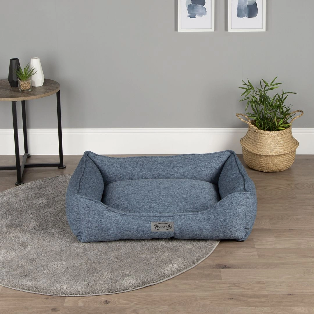 Manhattan Box Dog Bed - Denim Blue
