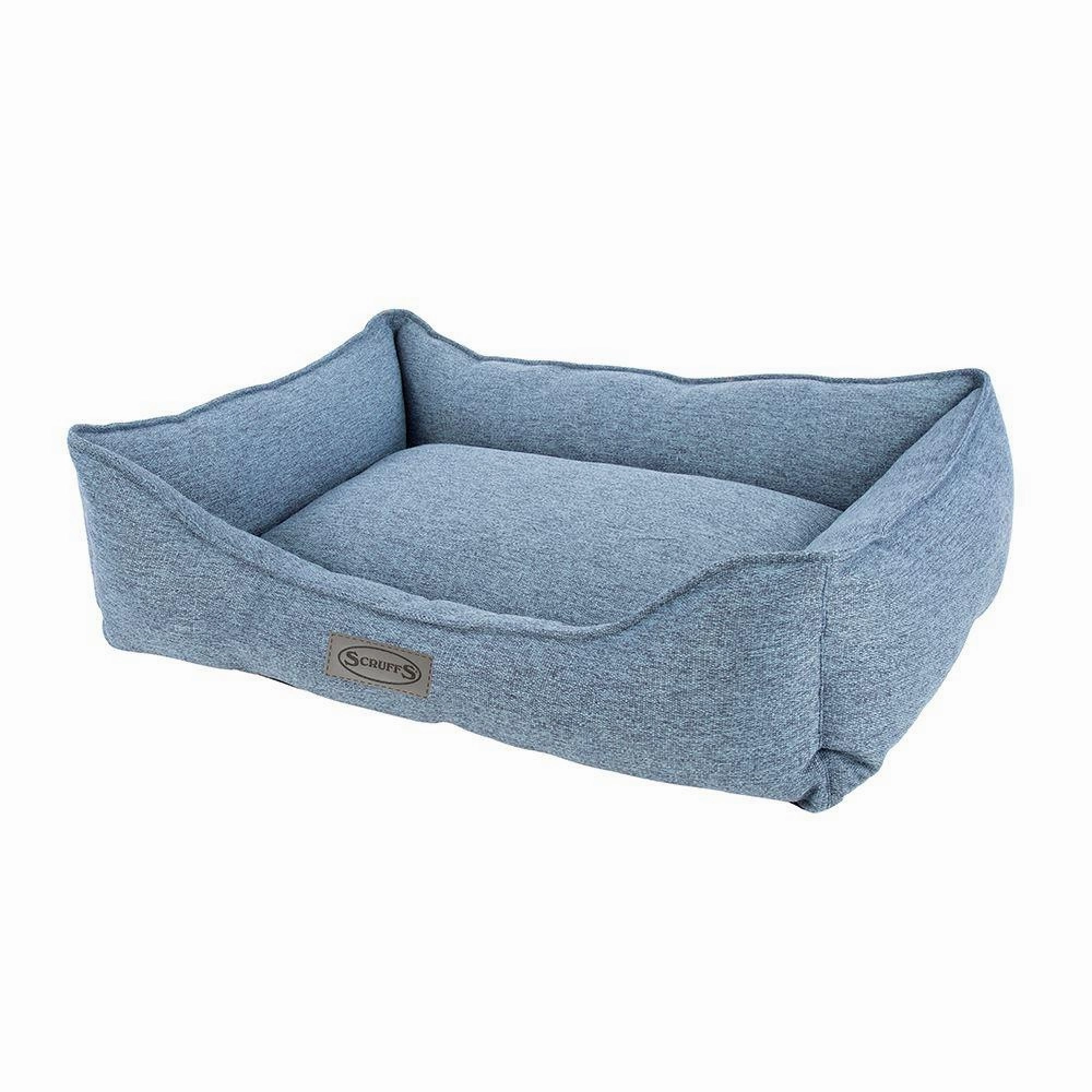 Manhattan Box Dog Bed - Denim Blue