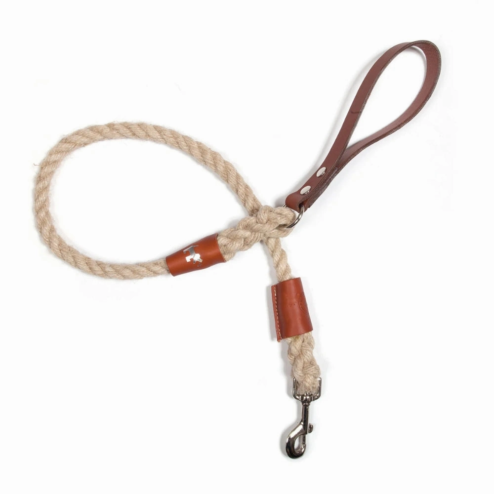 Master Ropemakers X Creature Clothes Leather Handled Rope Dog Lead