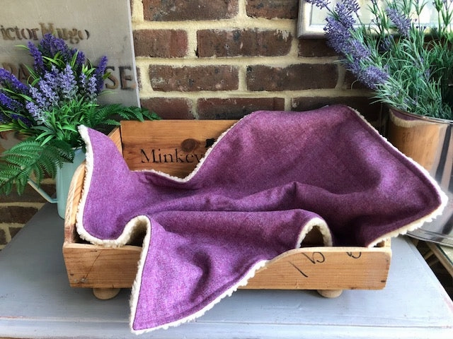Minkeys Tweed Juno Dark Berry Pink Tweed Dog Blanket