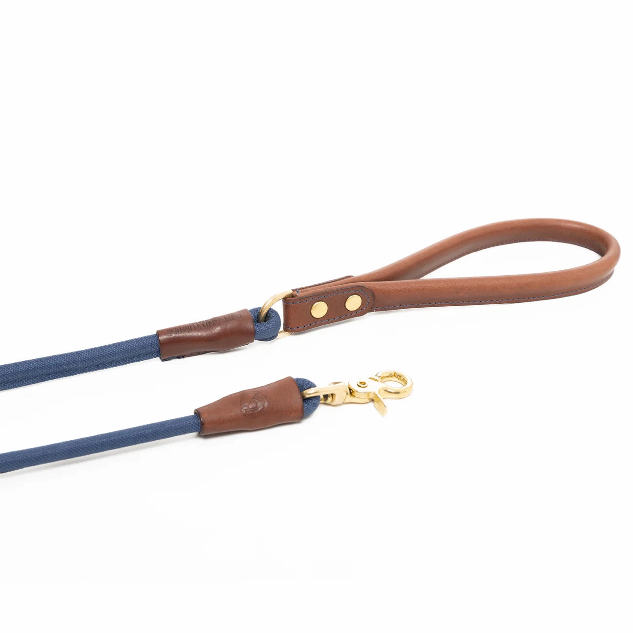 Morston Padded Leather Dog Collar - Navy