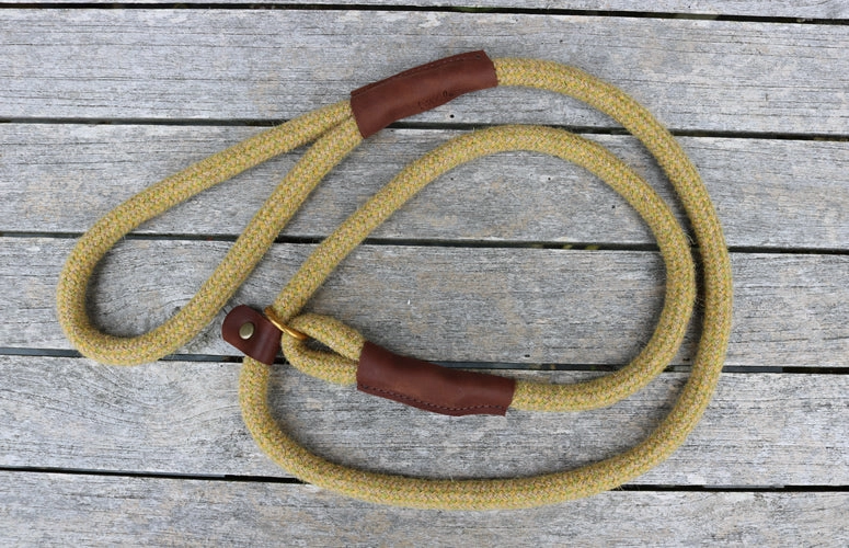 Mustard Tweed 100% British Wool Dog Collar