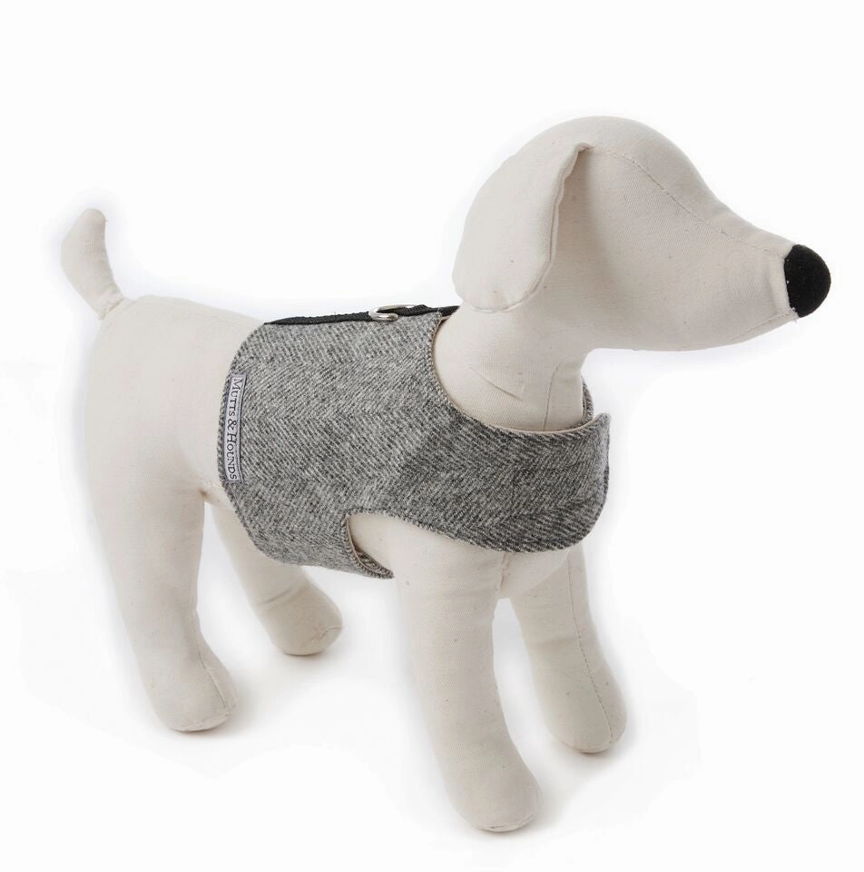 Mutts and Hounds Luxury Stoneham Tweed Dog Harness