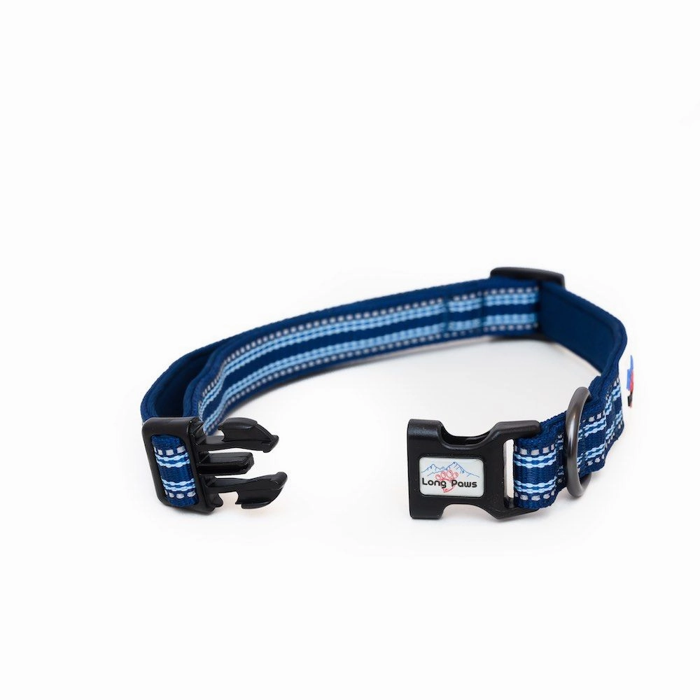 Navy Blue Comfort Collection Padded Dog Collar