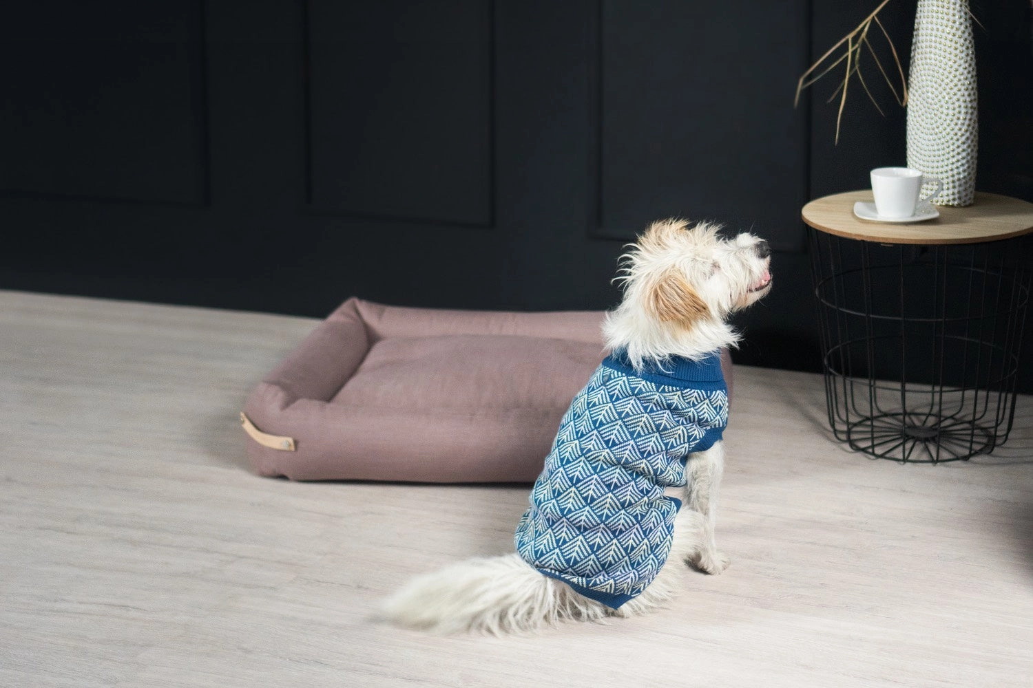Navy Blue Stripe PULLO Dog Jumper by Labbvenn