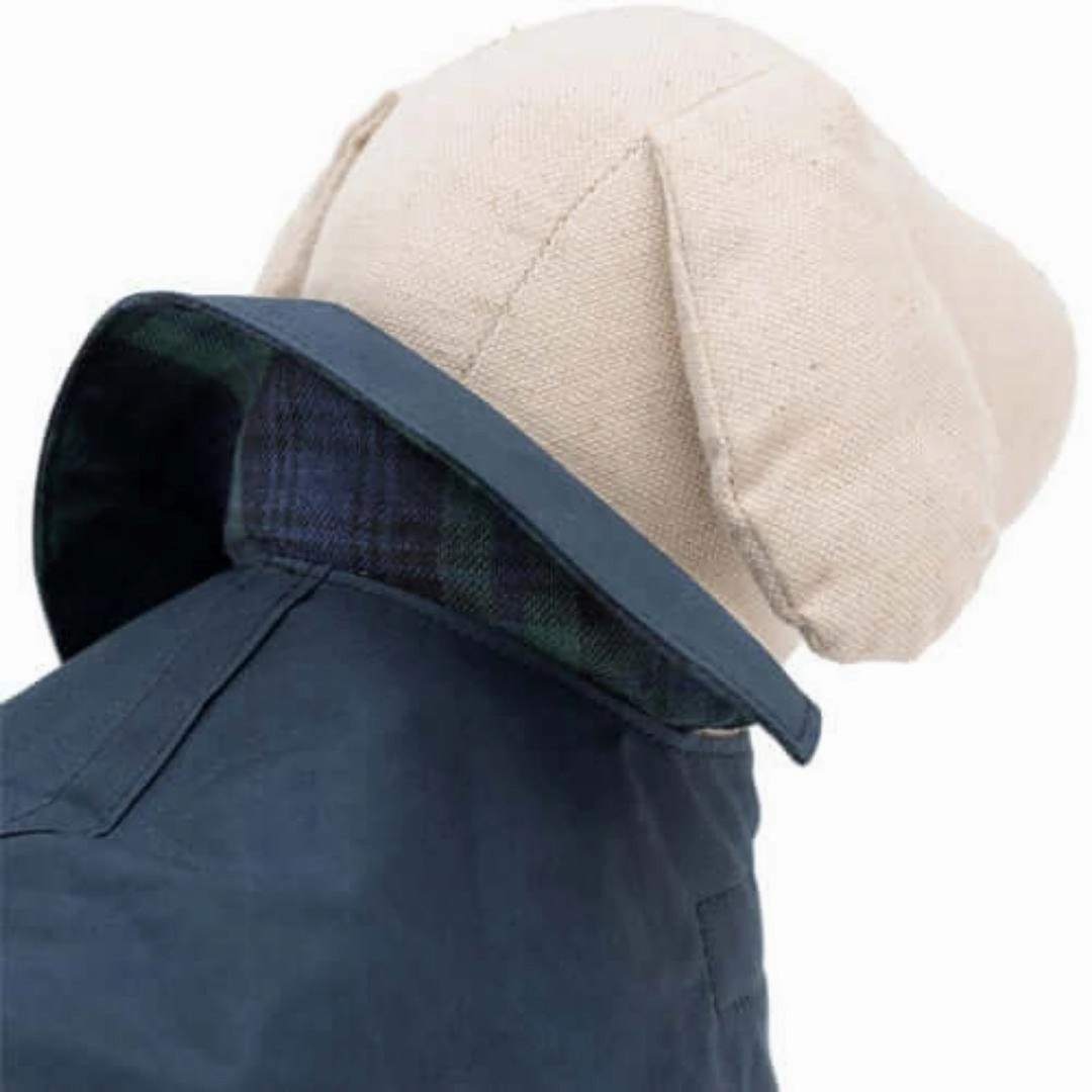Navy Waxed Waterproof Dog Coat