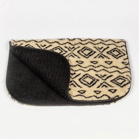 Neutral Geometric Sherpa Fleece Pet Blanket