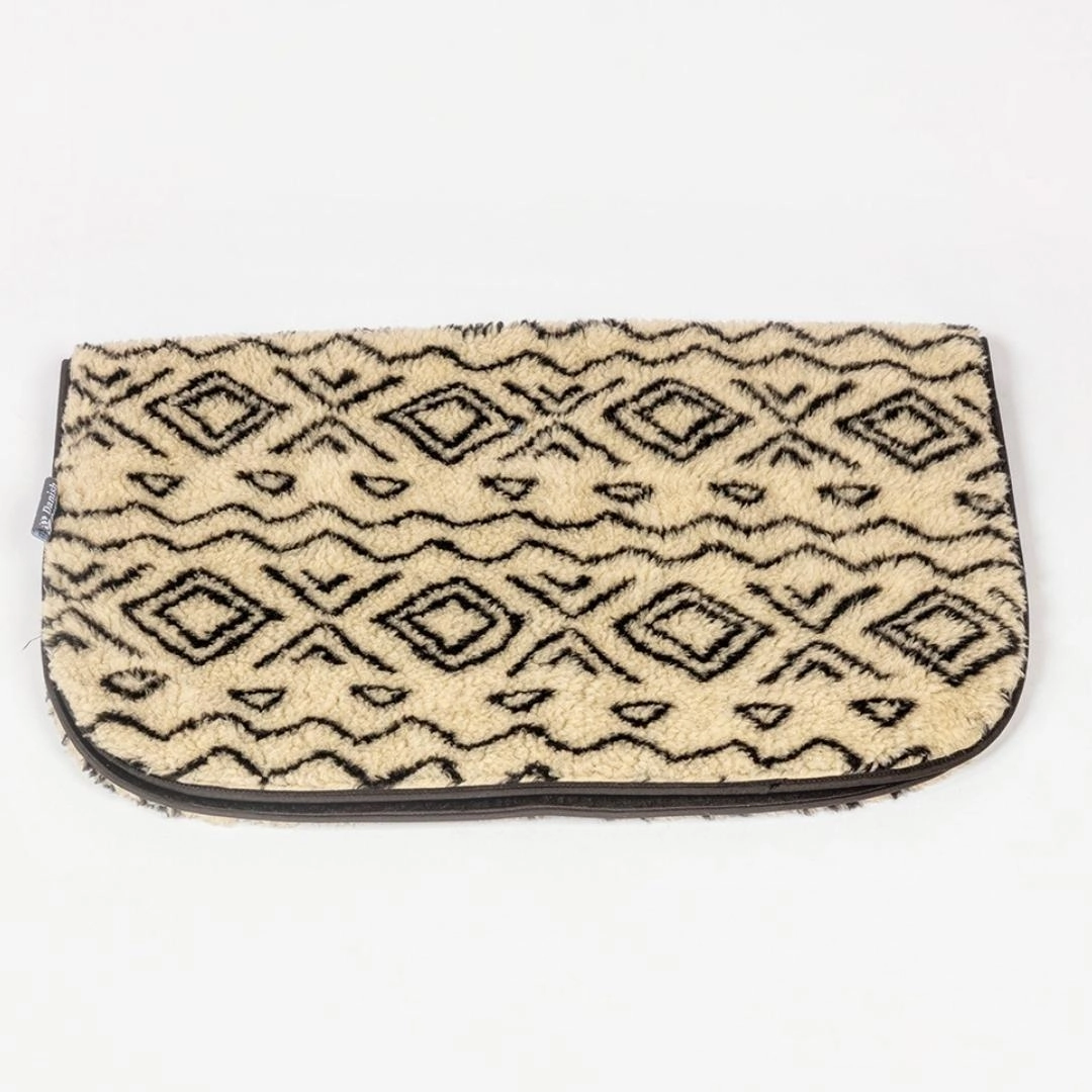 Neutral Geometric Sherpa Fleece Pet Blanket