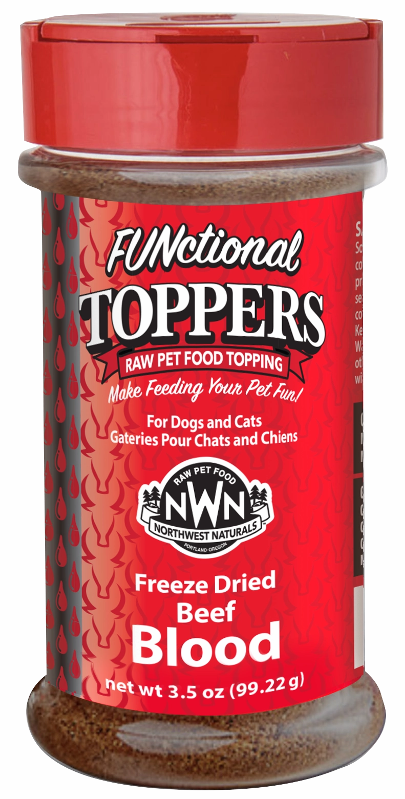 Northwest Naturals FUNctional Freeze-Dried Toppers Beef Blood 3.5oz