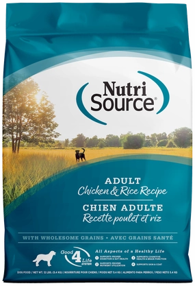 NutriSource Adult Chicken & Rice Dry Dog Food 12lb