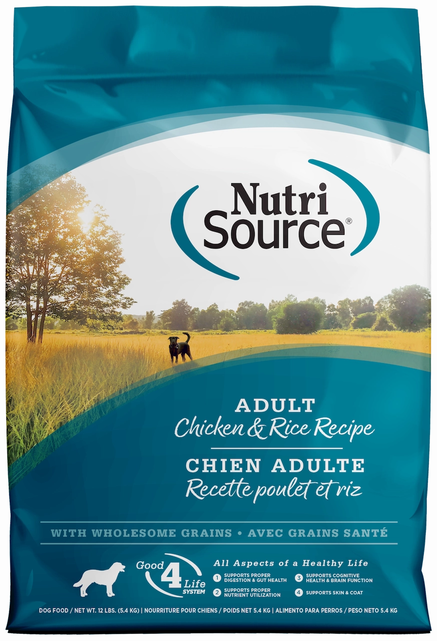 NutriSource Adult Chicken & Rice Dry Dog Food 12lb