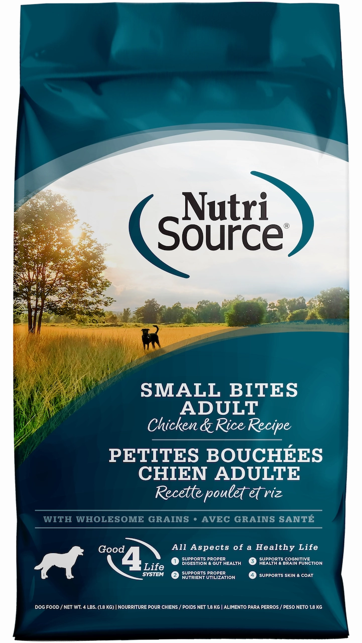 NutriSource Adult Small Bites Chicken & Rice Dry Dog Food 4lb