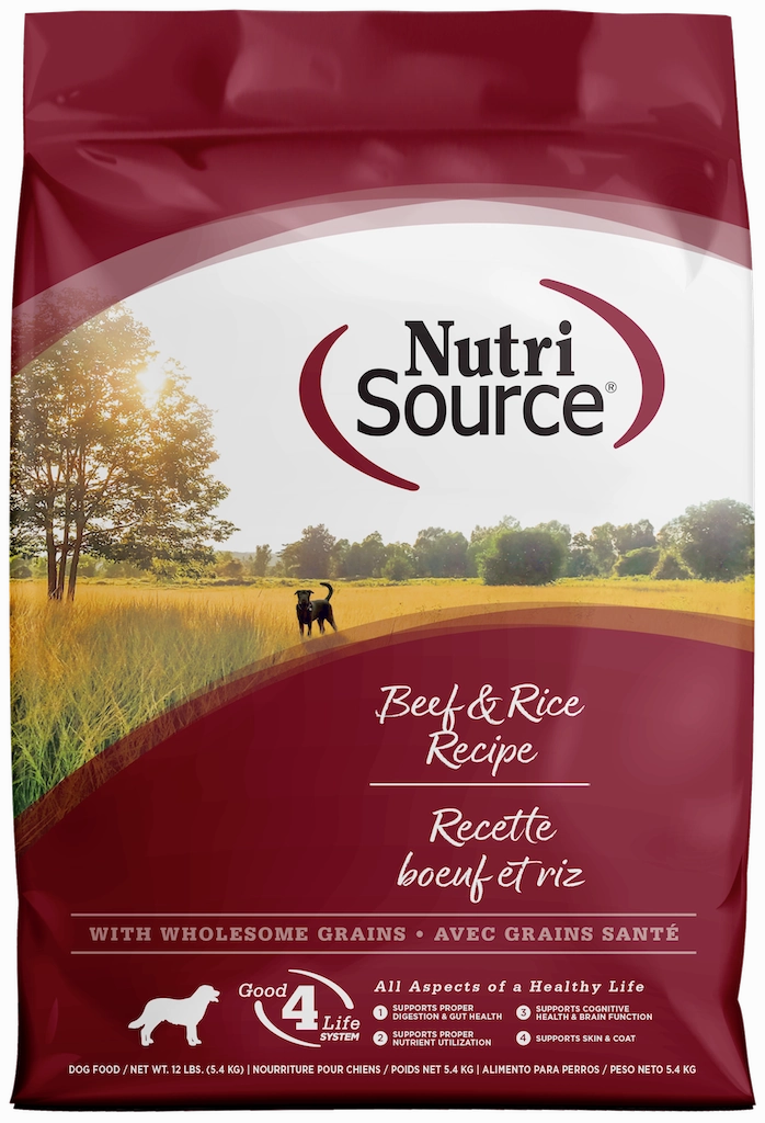 NutriSource Beef & Rice Dry Dog Food 12lb