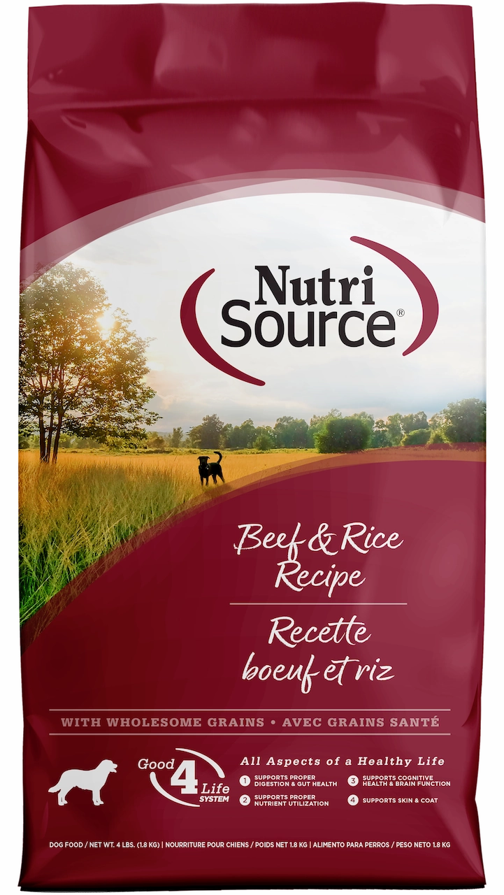 NutriSource Beef & Rice Dry Dog Food 4lb