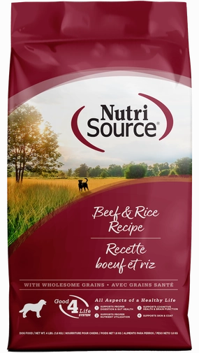 NutriSource Beef & Rice Dry Dog Food 4lb