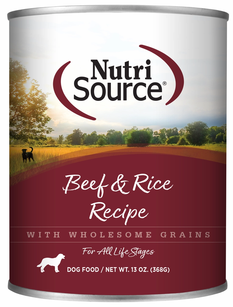 NutriSource Beef & Rice Wet Dog Food 13oz (OLD)